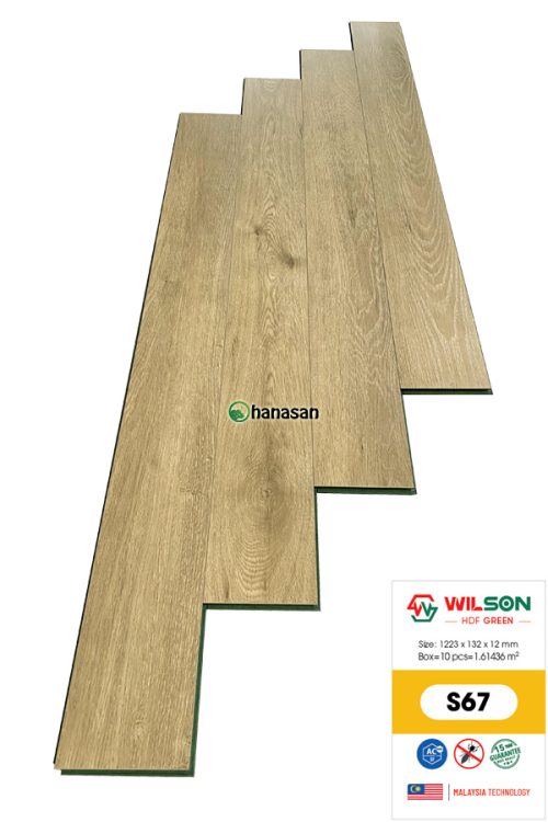 sàn gỗ wilson s67 cốt xanh 12mm