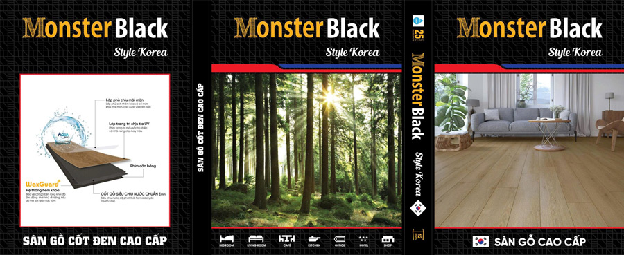 danh mục sàn gỗ cốt đen monster