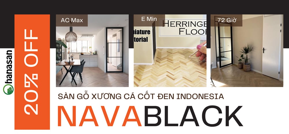 Banner sàn gỗ xương cá cốt đen NavaBlack