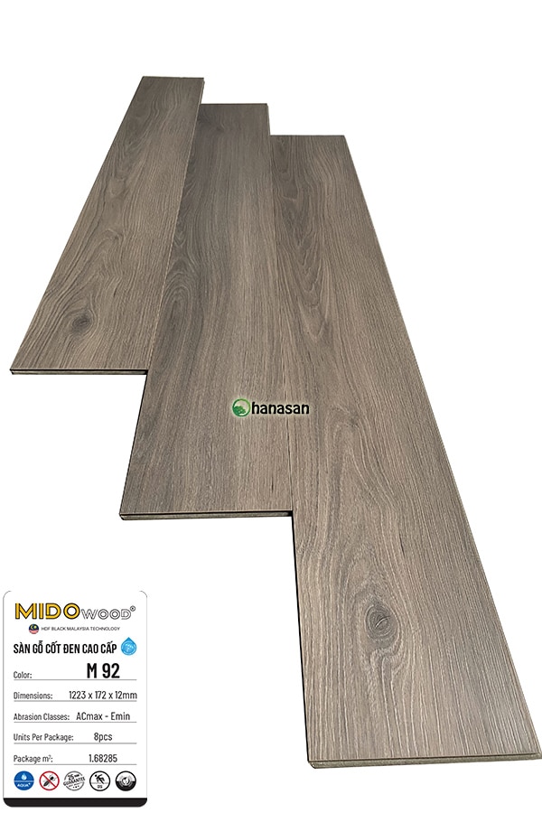 sàn gỗ cốt đen mido M92
