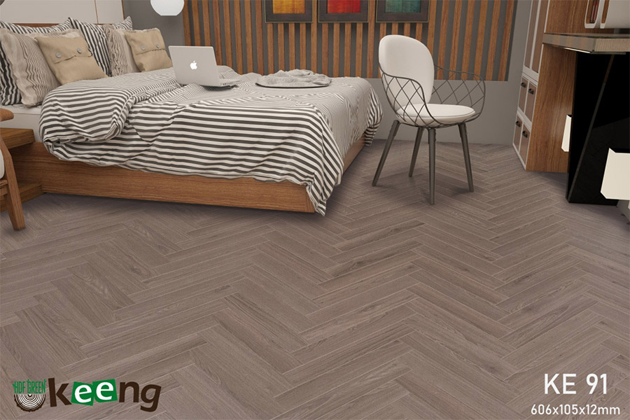 sàn gỗ xương cá keeng KE91